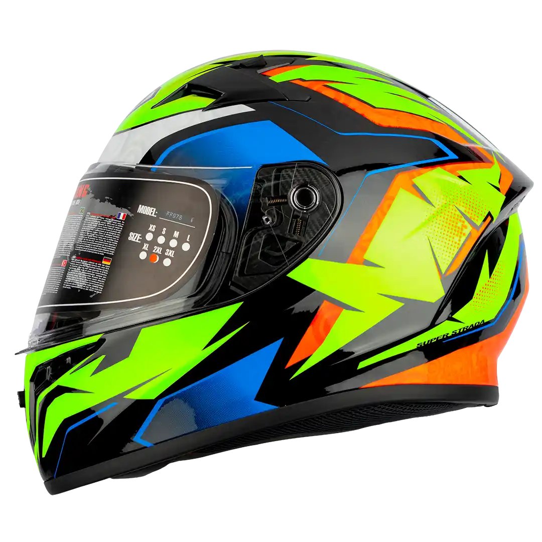 CASCO YOHE FF978-6#A ROJO/AMARILLO/AZUL